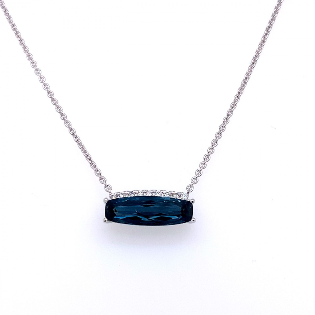 Sterling Silver Teardrop Blue Topaz Necklace – Cape Cod Jewelers
